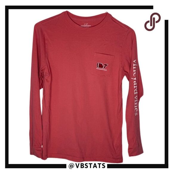 Vineyard Vines Other - Vineyard Vines Boys' Football Whale Pocket Graphic Shirt Coral Pink Size Large